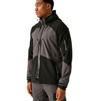 Slate Grey-Black - Lifestyle - Regatta Professional Mens 4 Way Stretch Waterproof Soft Shell Jacket