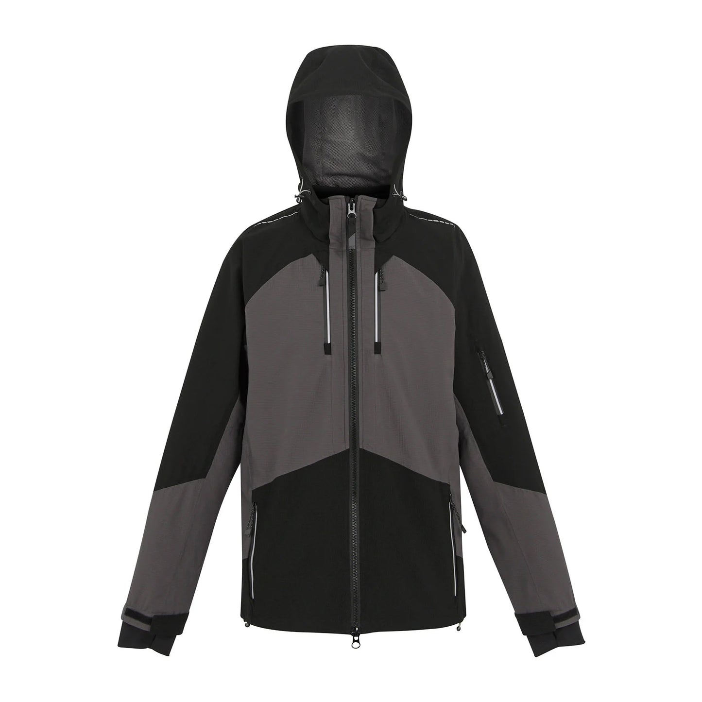 Slate Grey-Black - Front - Regatta Professional Mens 4 Way Stretch Waterproof Soft Shell Jacket