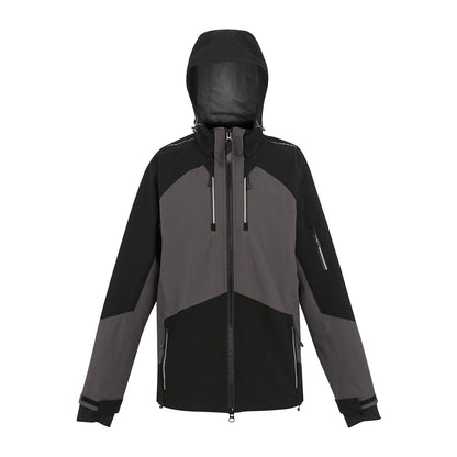 Slate Grey-Black - Front - Regatta Professional Mens 4 Way Stretch Waterproof Soft Shell Jacket