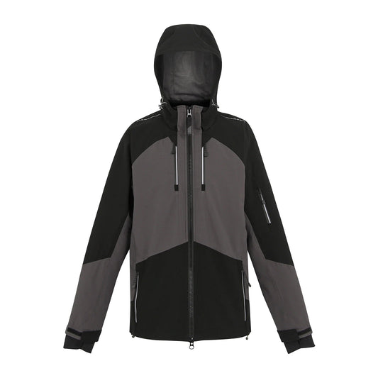 Slate Grey-Black - Front - Regatta Professional Mens 4 Way Stretch Waterproof Soft Shell Jacket