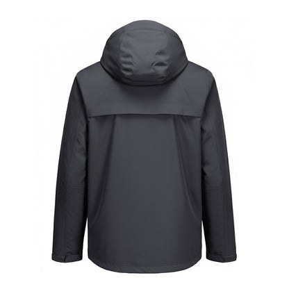 Grey - Back - Portwest Mens Professional Waterproof Jacket