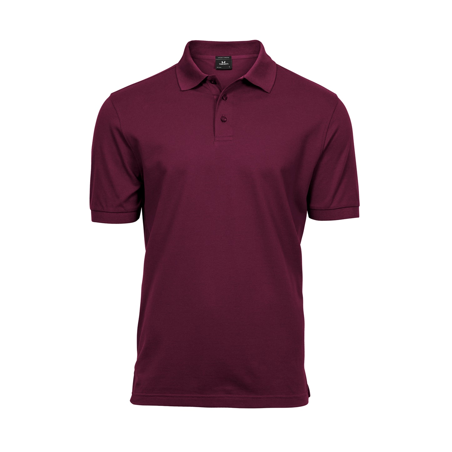 Wine - Front - Tee Jays Mens Stretch Polo Shirt