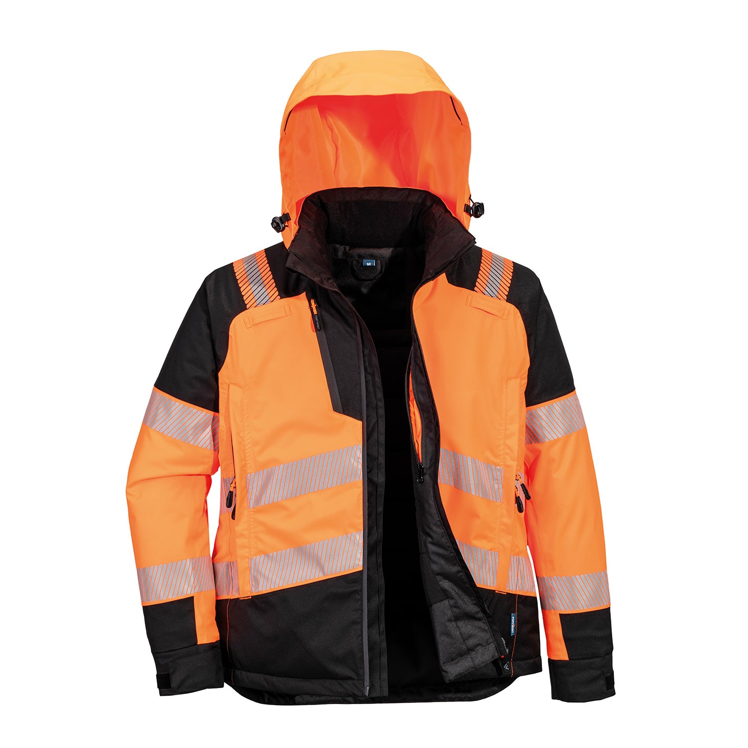 Red-Black - Back - Portwest Womens-Ladies PW3 Hi-Vis Winter Jacket