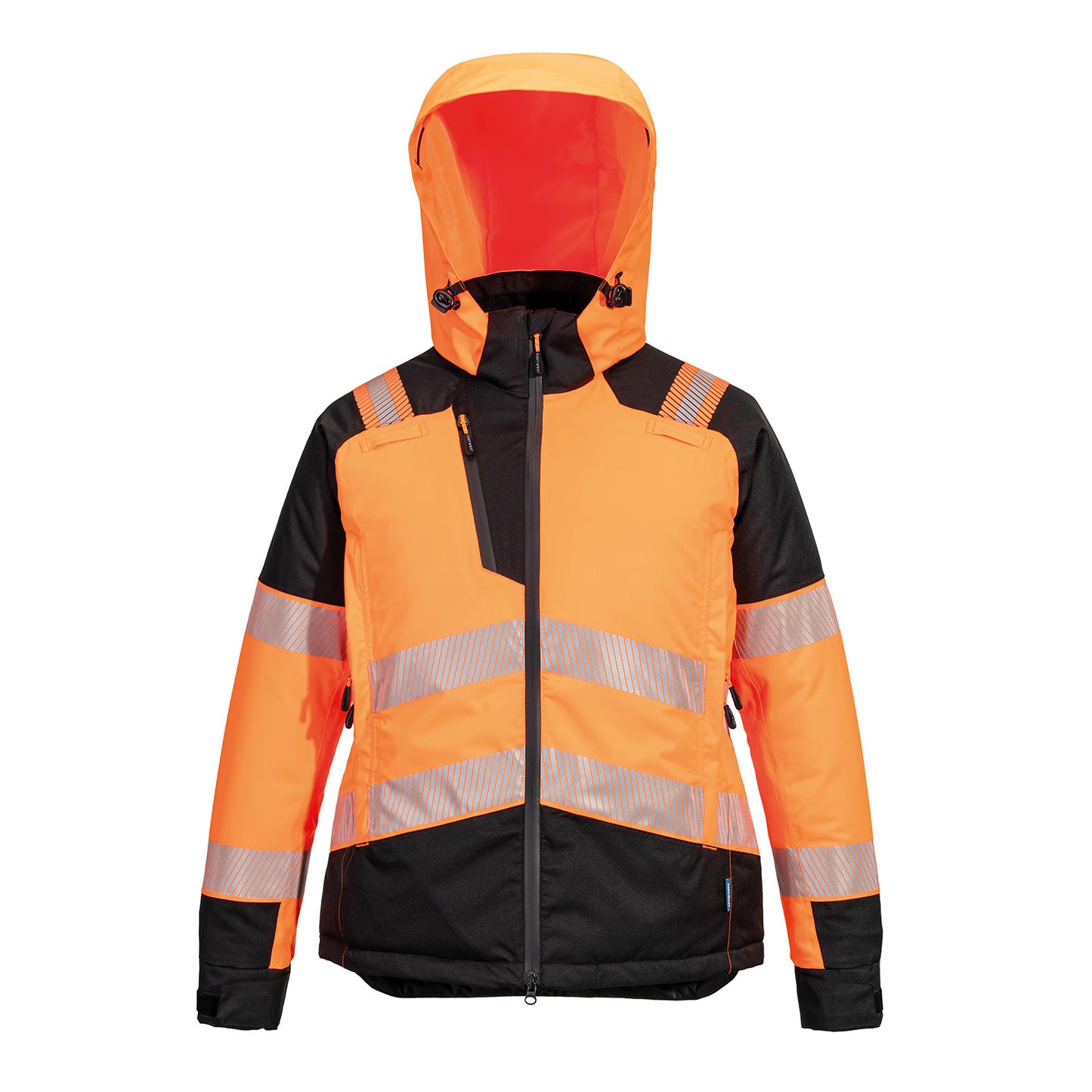 Red-Black - Front - Portwest Womens-Ladies PW3 Hi-Vis Winter Jacket