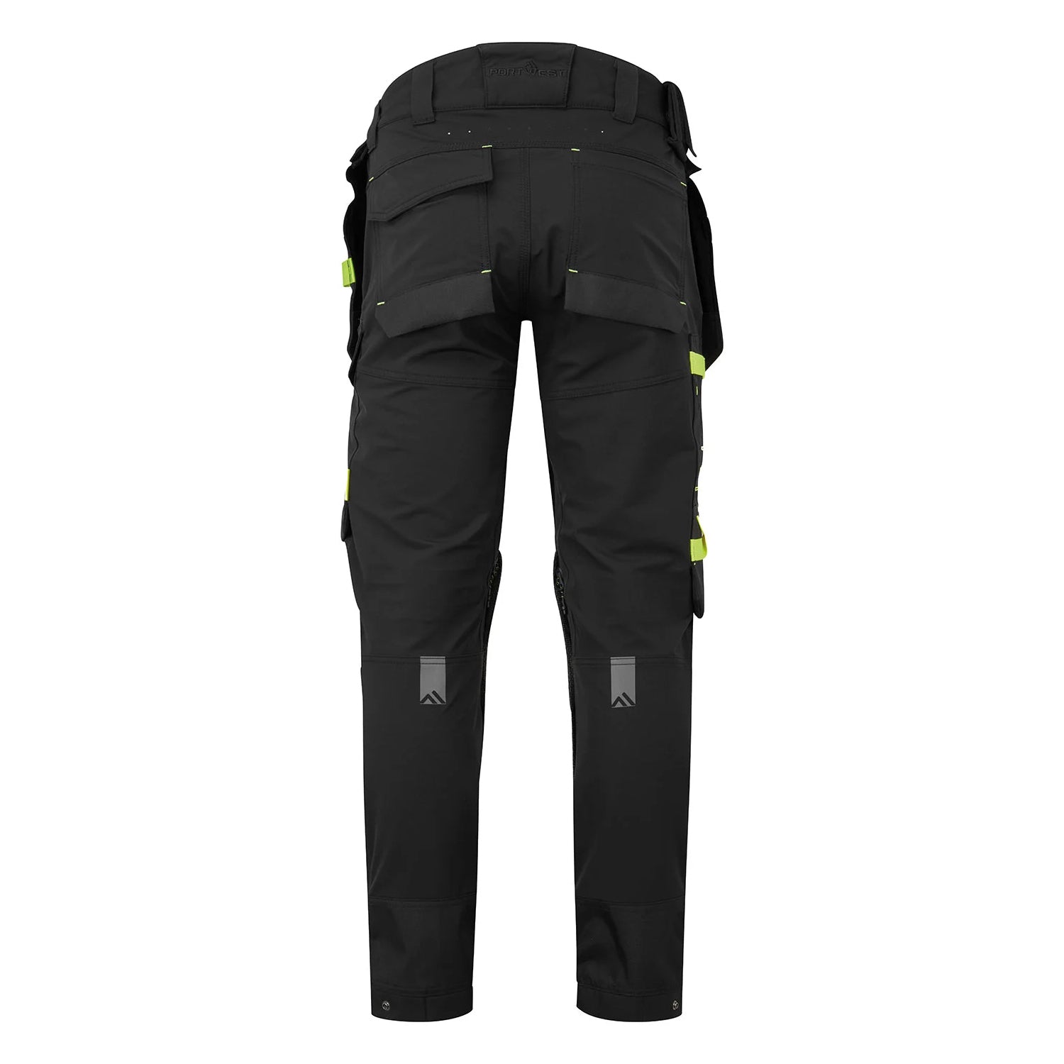 Black - Back - Portwest Mens Holster Detachable Stretch Work Trousers