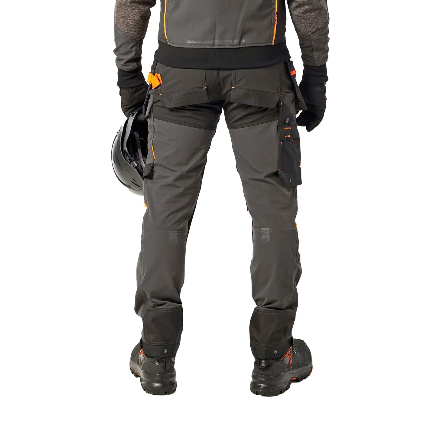 Grey - Back - Portwest Mens Holster Detachable Stretch Work Trousers