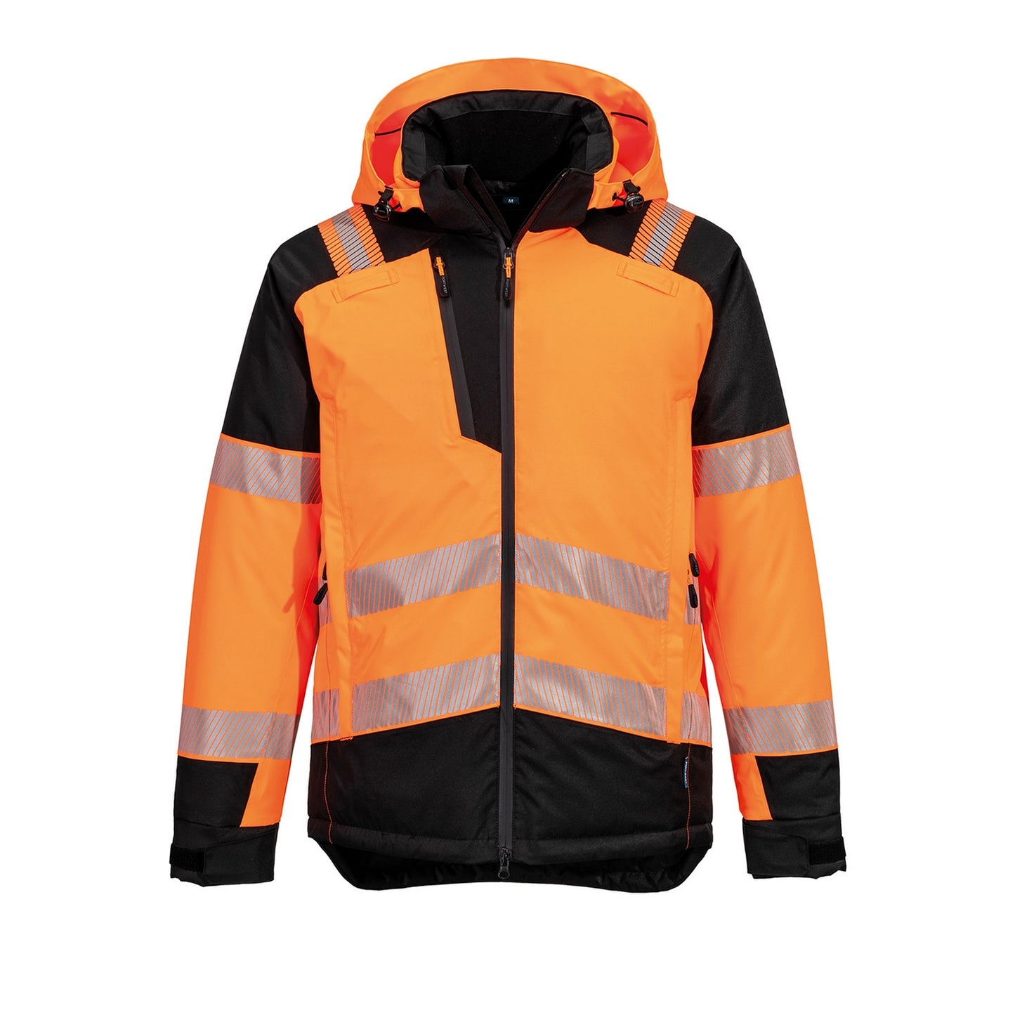 Orange-Black - Side - Portwest Mens Hi-Vis Winter Jacket