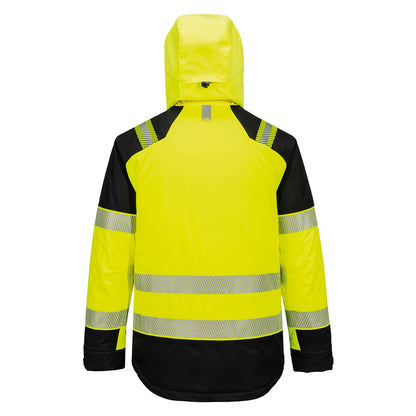 Yellow-Black - Back - Portwest Mens Hi-Vis Winter Jacket