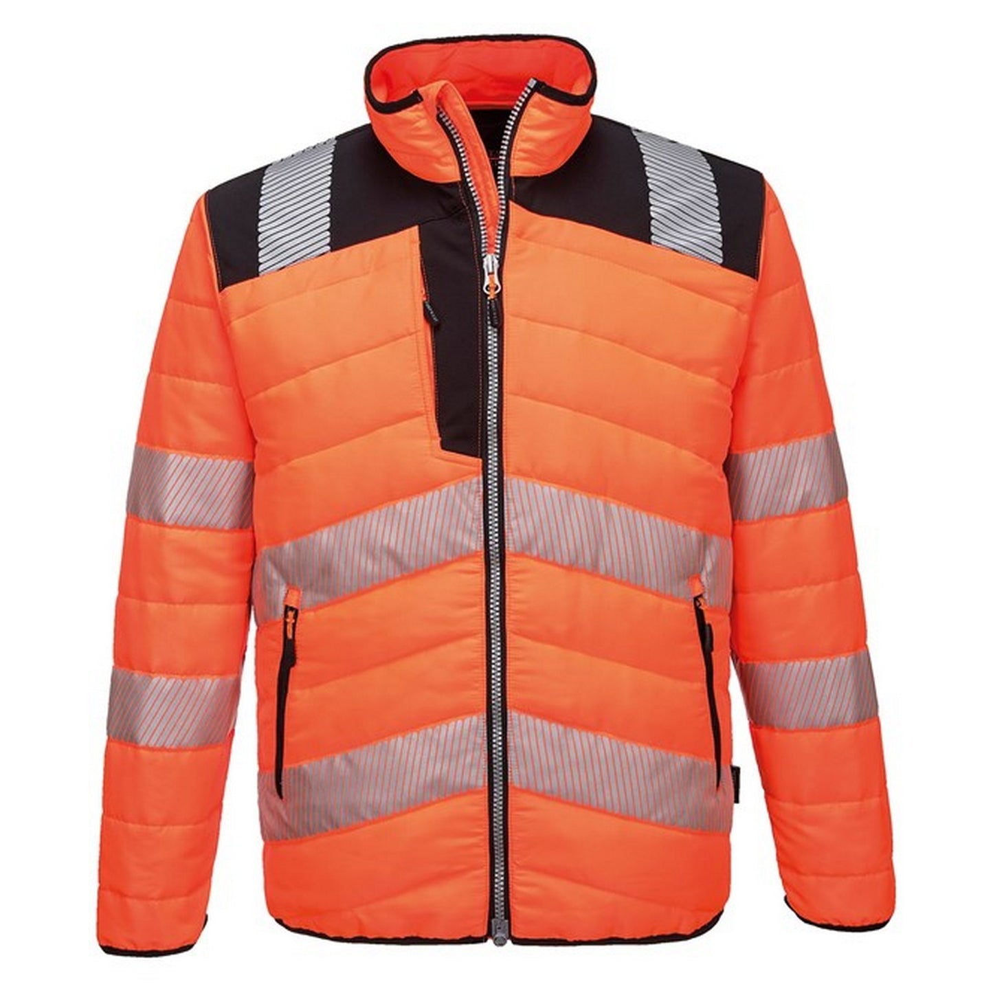 Orange-Black - Front - Portwest Mens Hi-Vis Jacket