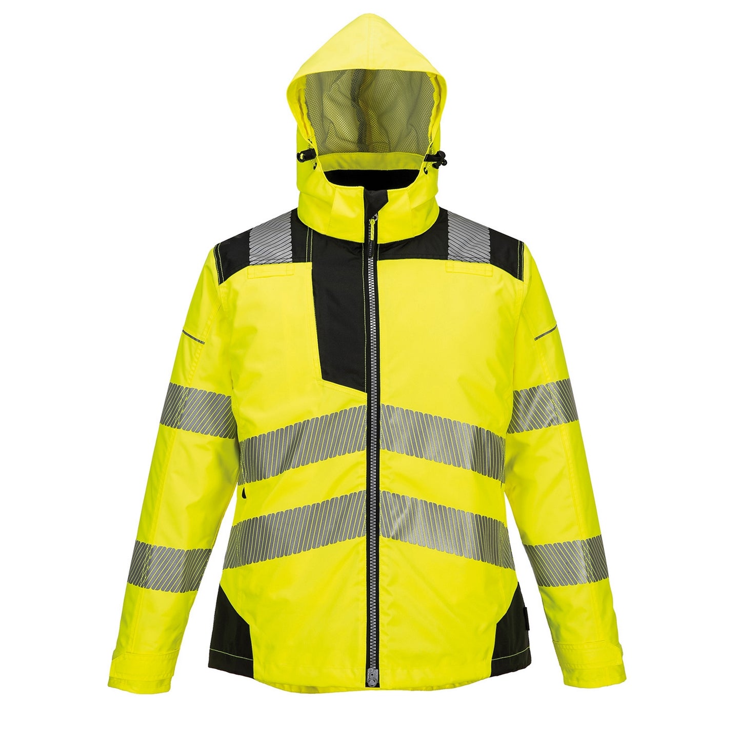 Yellow-Black - Front - Portwest Womens-Ladies Hi-Vis Winter Jacket