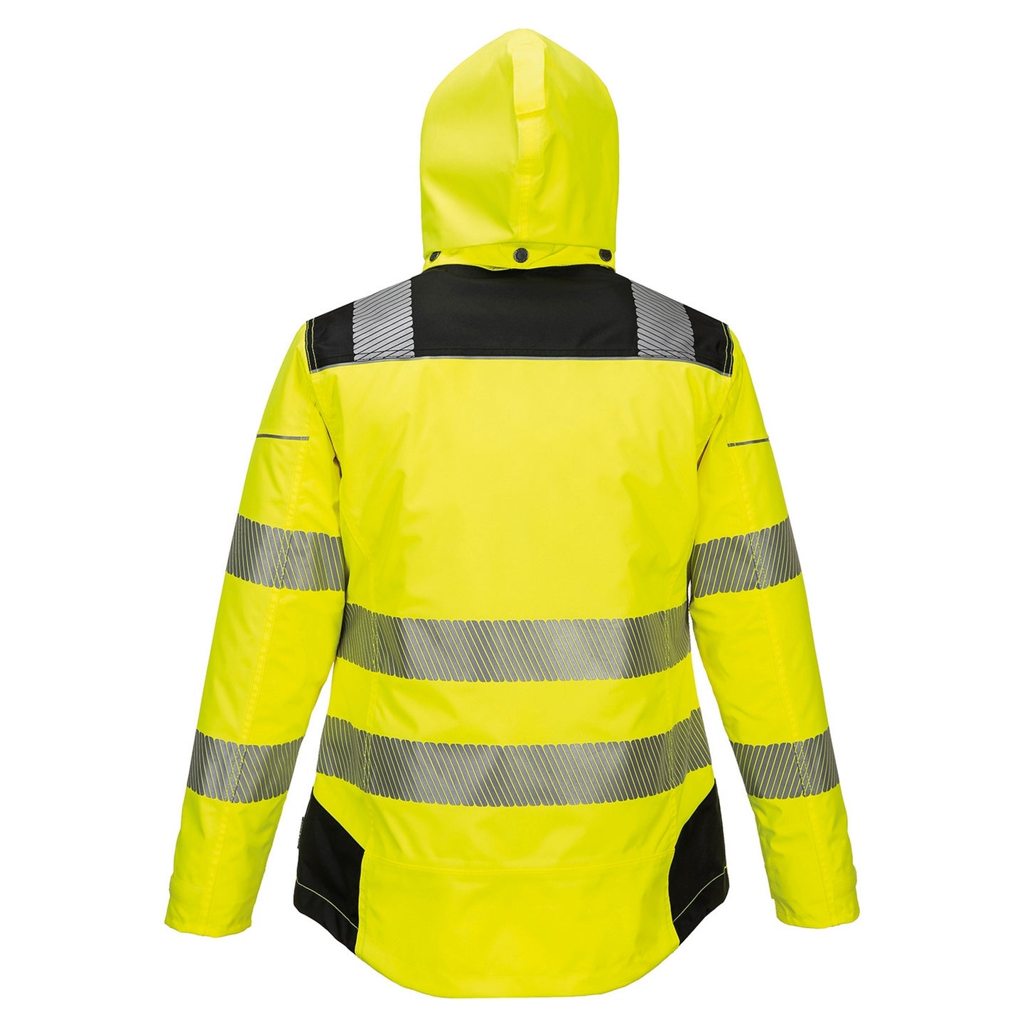 Yellow-Black - Back - Portwest Womens-Ladies Hi-Vis Winter Jacket