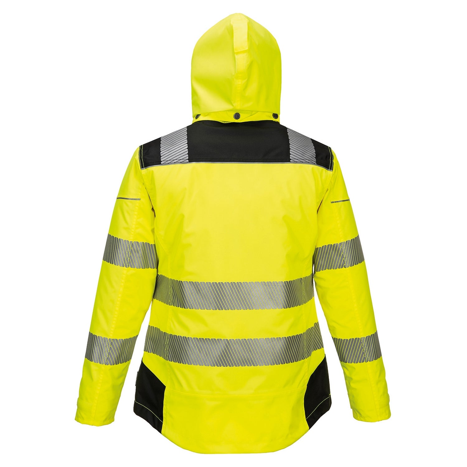 Yellow-Black - Back - Portwest Womens-Ladies Hi-Vis Winter Jacket