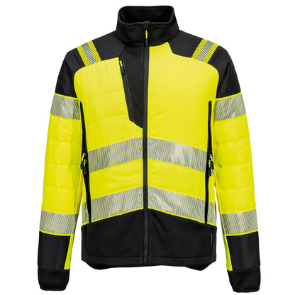 Yellow-Black - Front - Portwest Mens Hybrid High-Vis Jacket