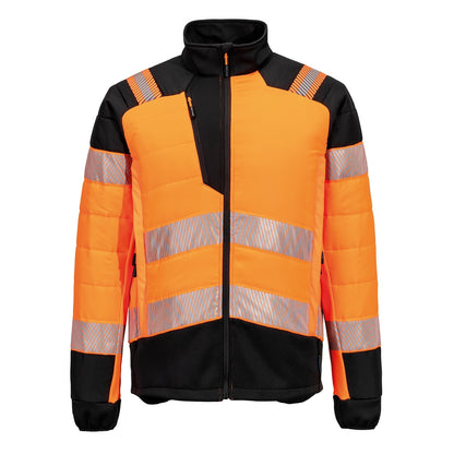 Orange-Black - Front - Portwest Mens Hybrid High-Vis Jacket