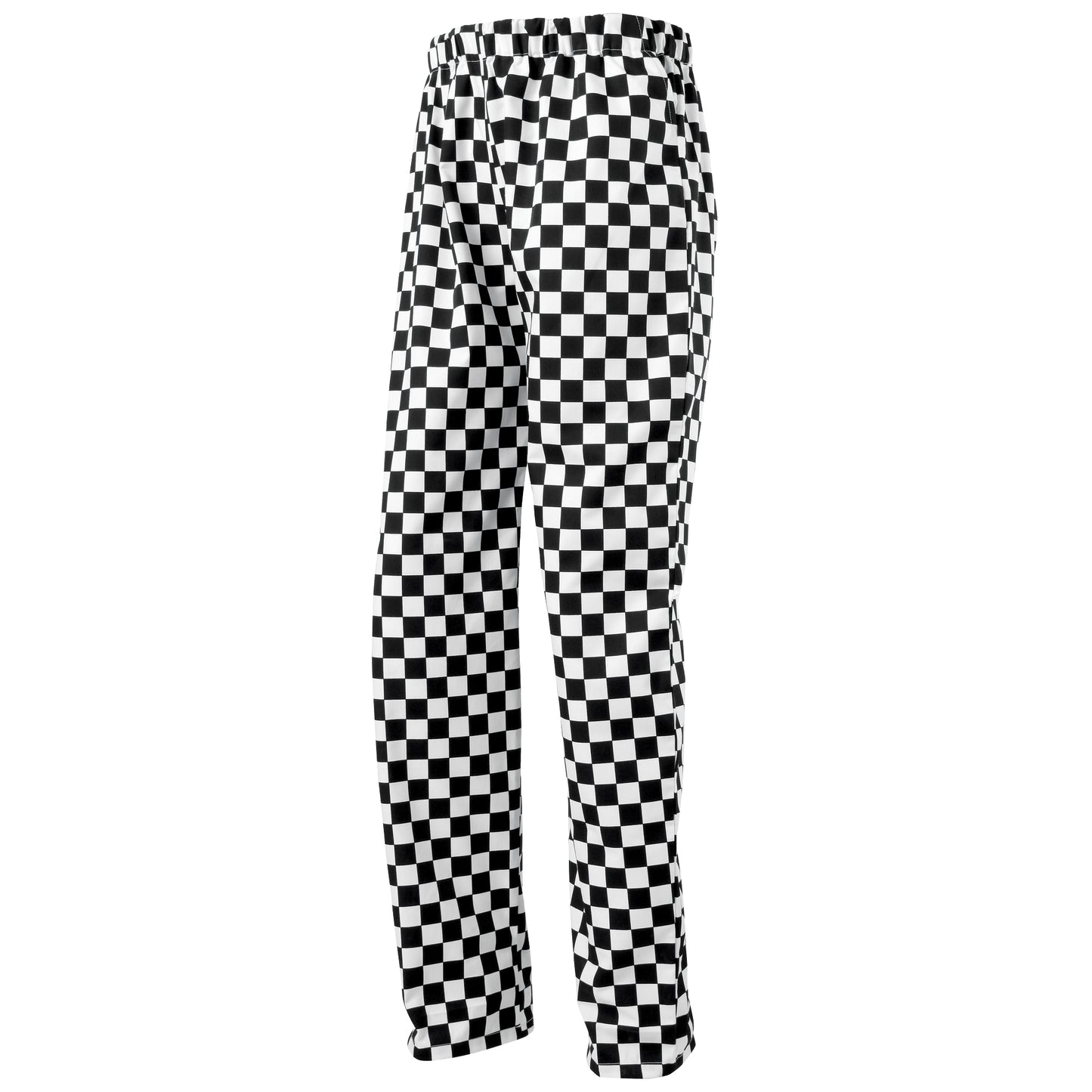 Black-White (Big Check) - Back - Premier Essential Unisex Chefs Trouser - Catering Workwear