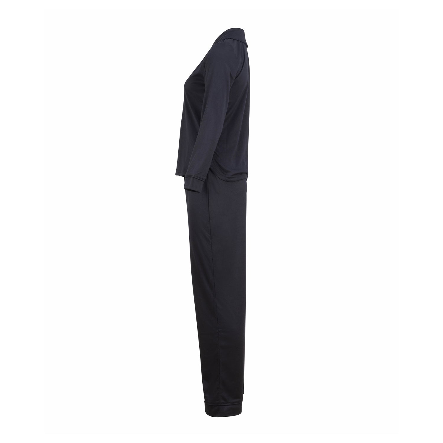 Black - Side - Towel City Womens-Ladies Supersoft Pyjama Set