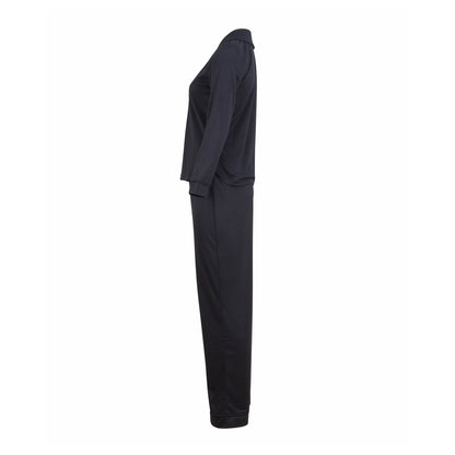 Black - Side - Towel City Womens-Ladies Supersoft Pyjama Set