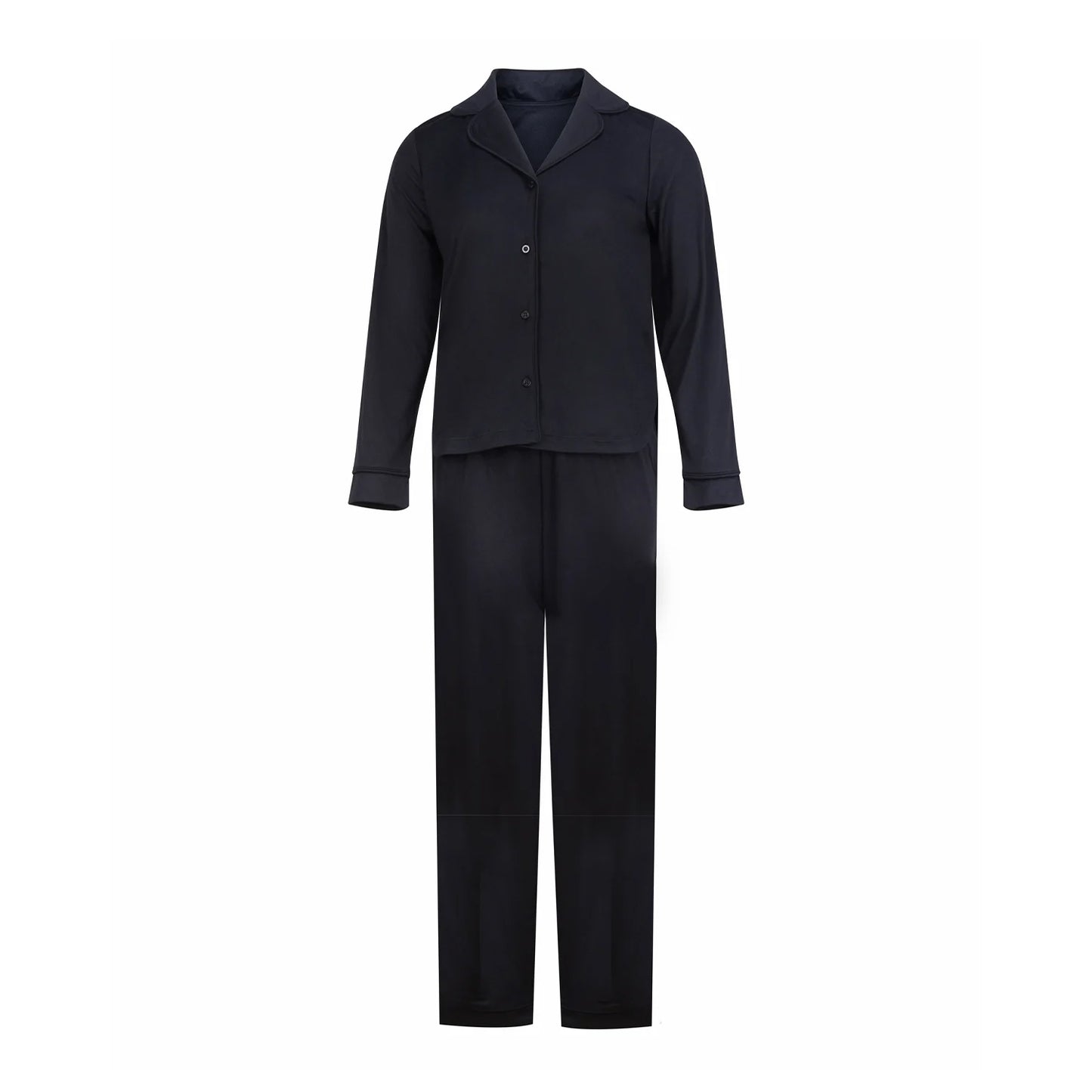Black - Front - Towel City Womens-Ladies Supersoft Pyjama Set
