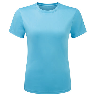 Turquoise - Front - TriDri Womens-Ladies Ion-Charge Textured Recycled T-Shirt