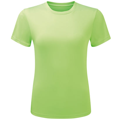 Lightning Green - Front - TriDri Womens-Ladies Ion-Charge Textured Recycled T-Shirt