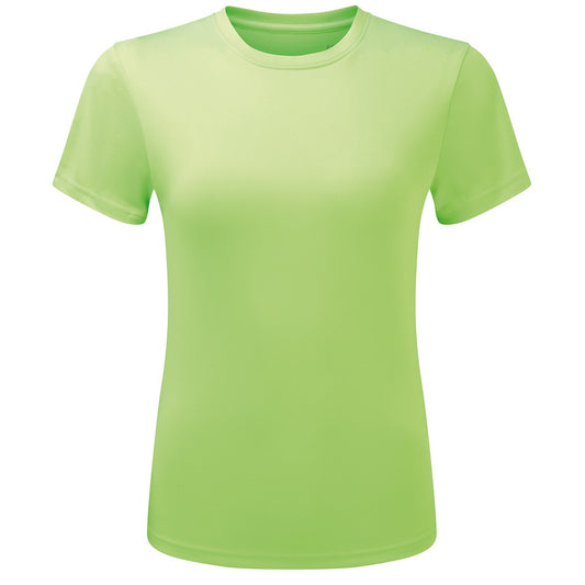 Lightning Green - Front - TriDri Womens-Ladies Ion-Charge Textured Recycled T-Shirt