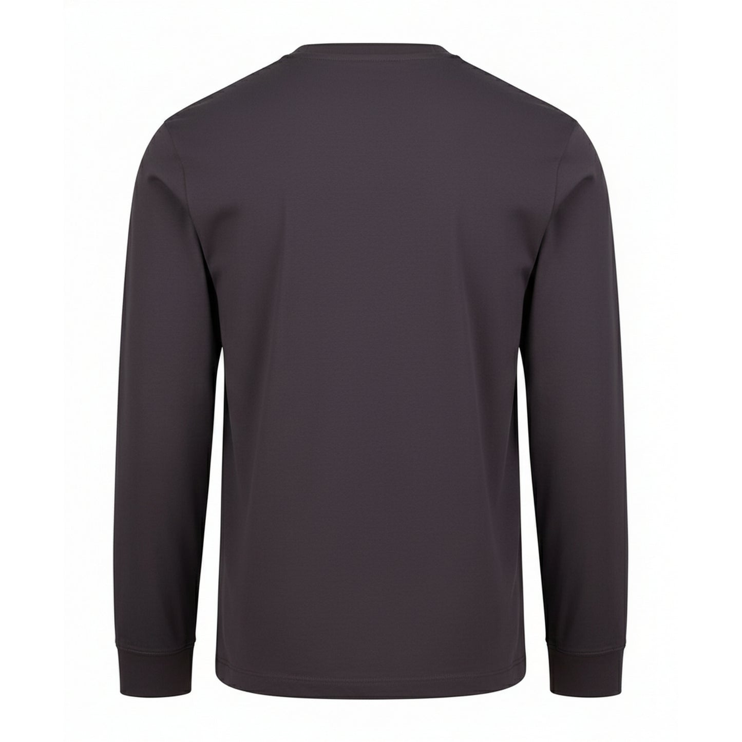 Solid Charcoal - Back - Awdis Mens Plain Long-Sleeved T-Shirt