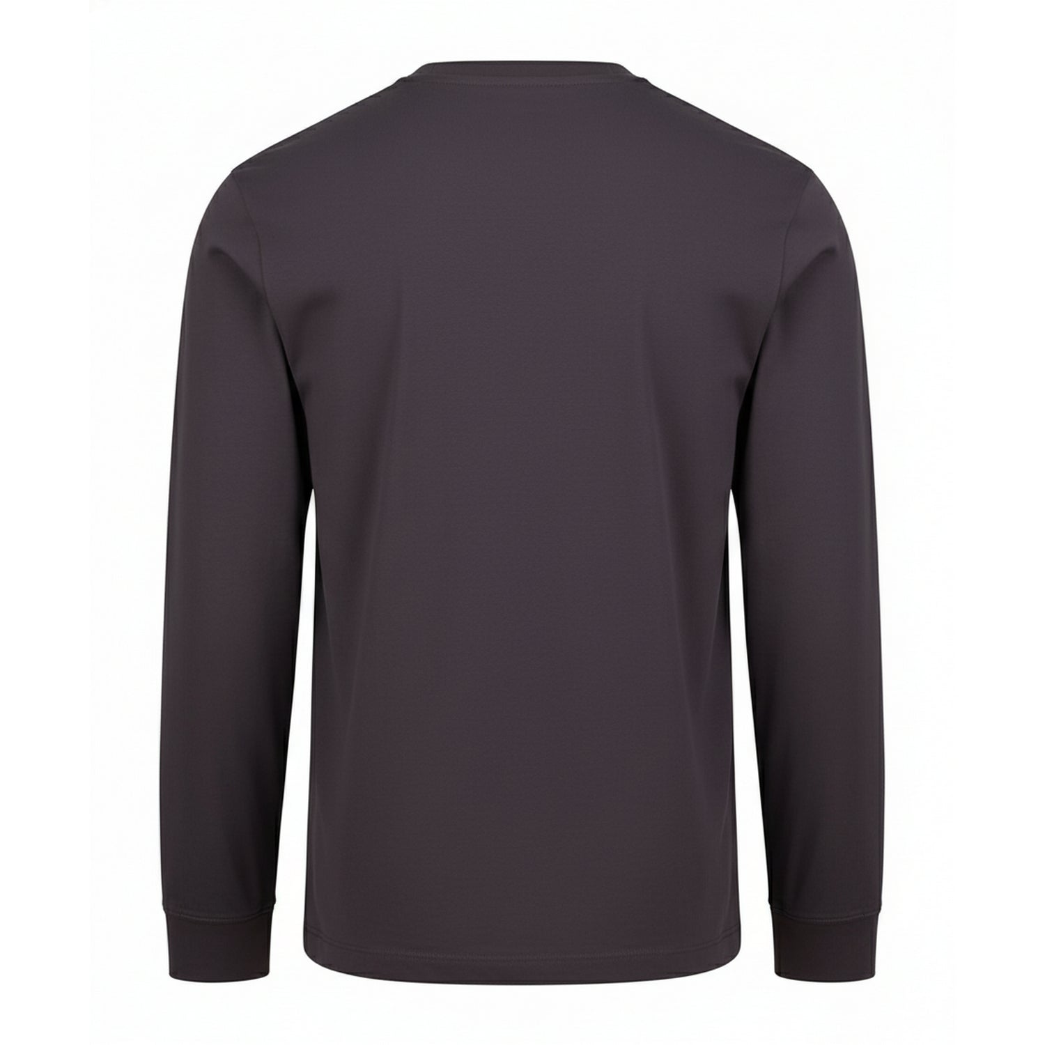 Solid Charcoal - Back - Awdis Mens Plain Long-Sleeved T-Shirt