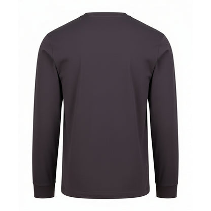 Solid Charcoal - Back - Awdis Mens Plain Long-Sleeved T-Shirt