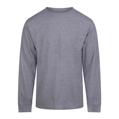 Heather Grey - Front - Awdis Mens Long-Sleeved T-Shirt