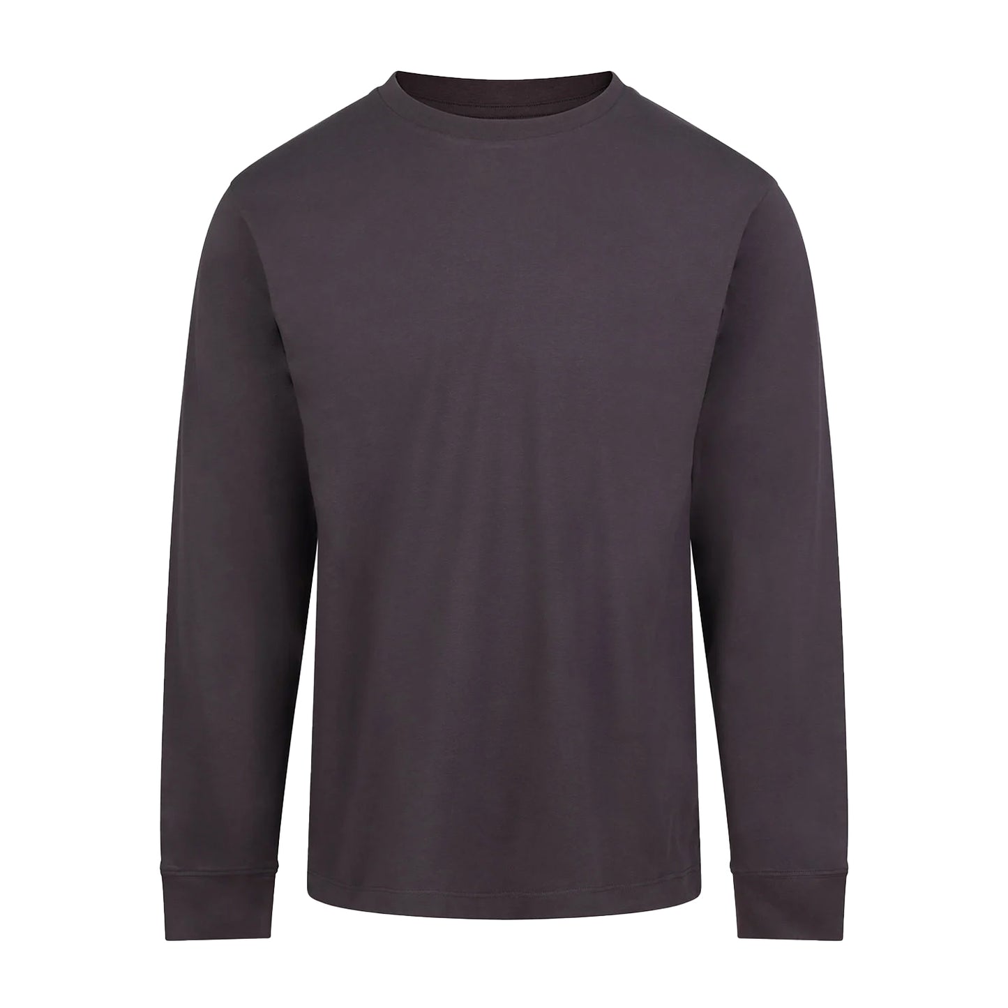 Solid Charcoal - Front - Awdis Mens Long-Sleeved T-Shirt