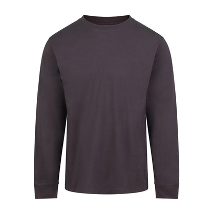 Solid Charcoal - Front - Awdis Mens Long-Sleeved T-Shirt