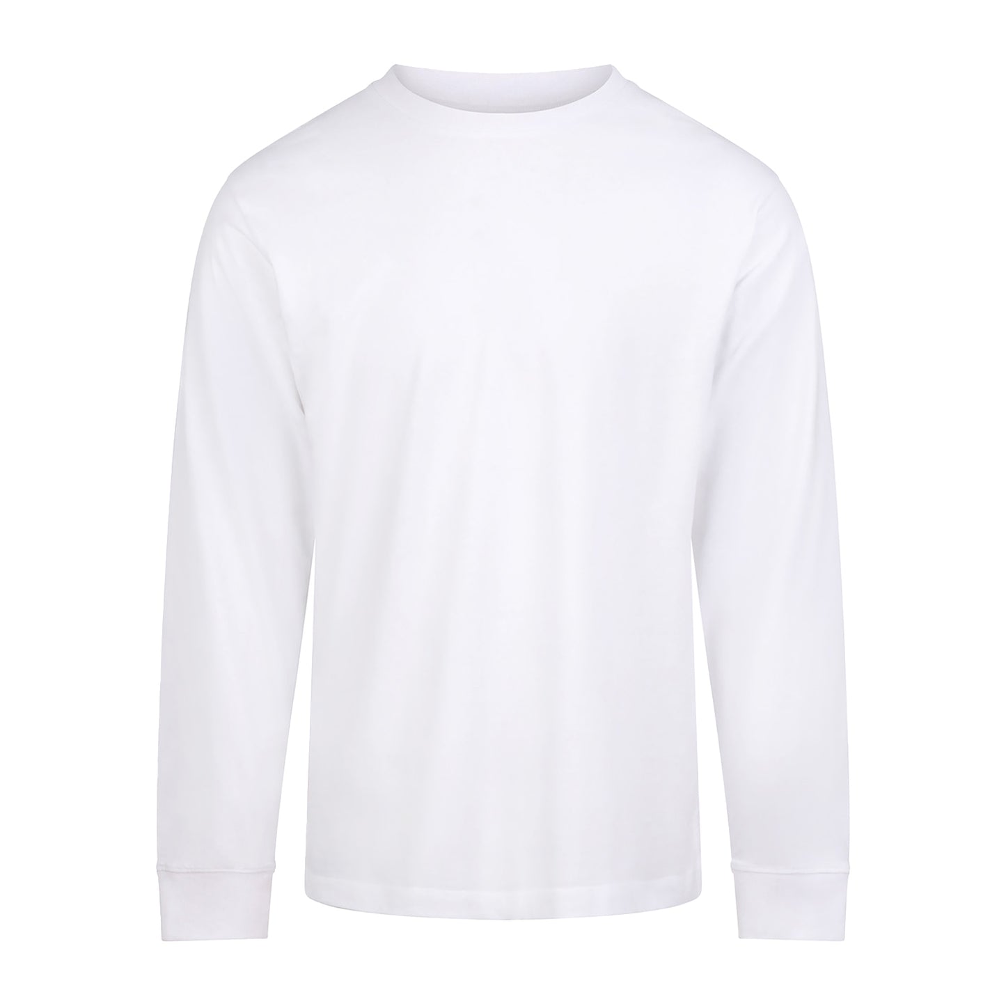 Arctic White - Front - Awdis Mens Long-Sleeved T-Shirt