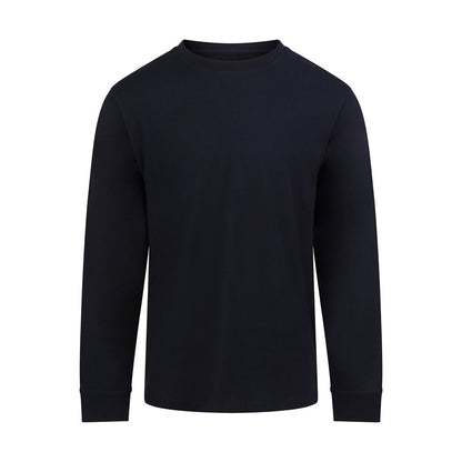 Deep Black - Front - Awdis Mens Long-Sleeved T-Shirt