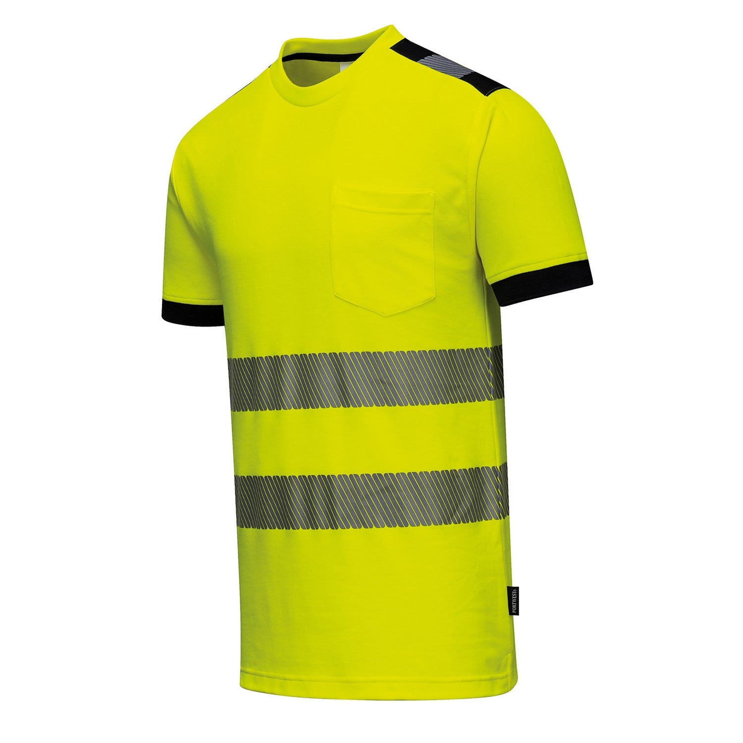 Yellow-Black - Side - Portwest Mens PW3 Hi-Vis T-Shirt