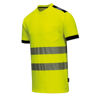 Yellow-Black - Side - Portwest Mens PW3 Hi-Vis T-Shirt