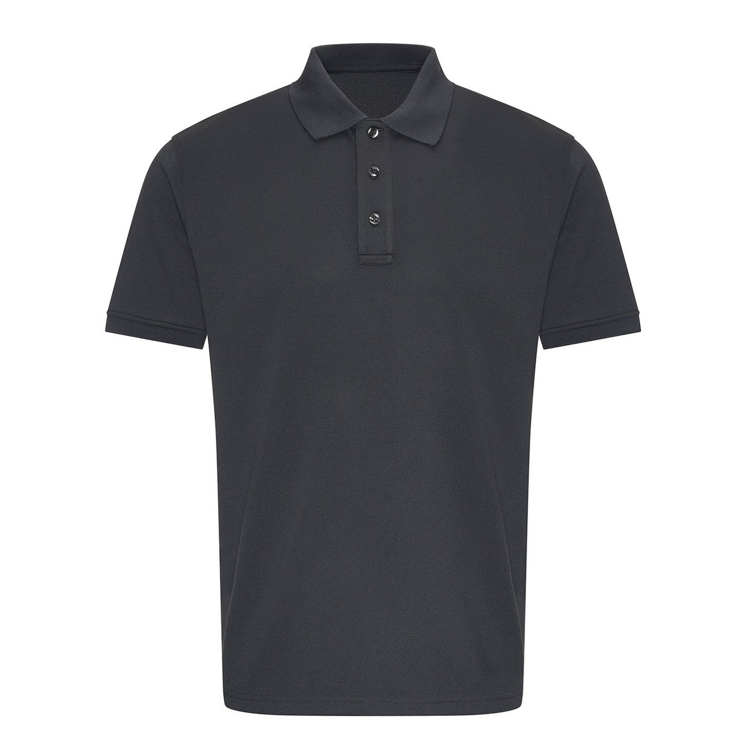 Solid Grey - Front - PRO RTX Mens Pro Wicking Polo Shirt