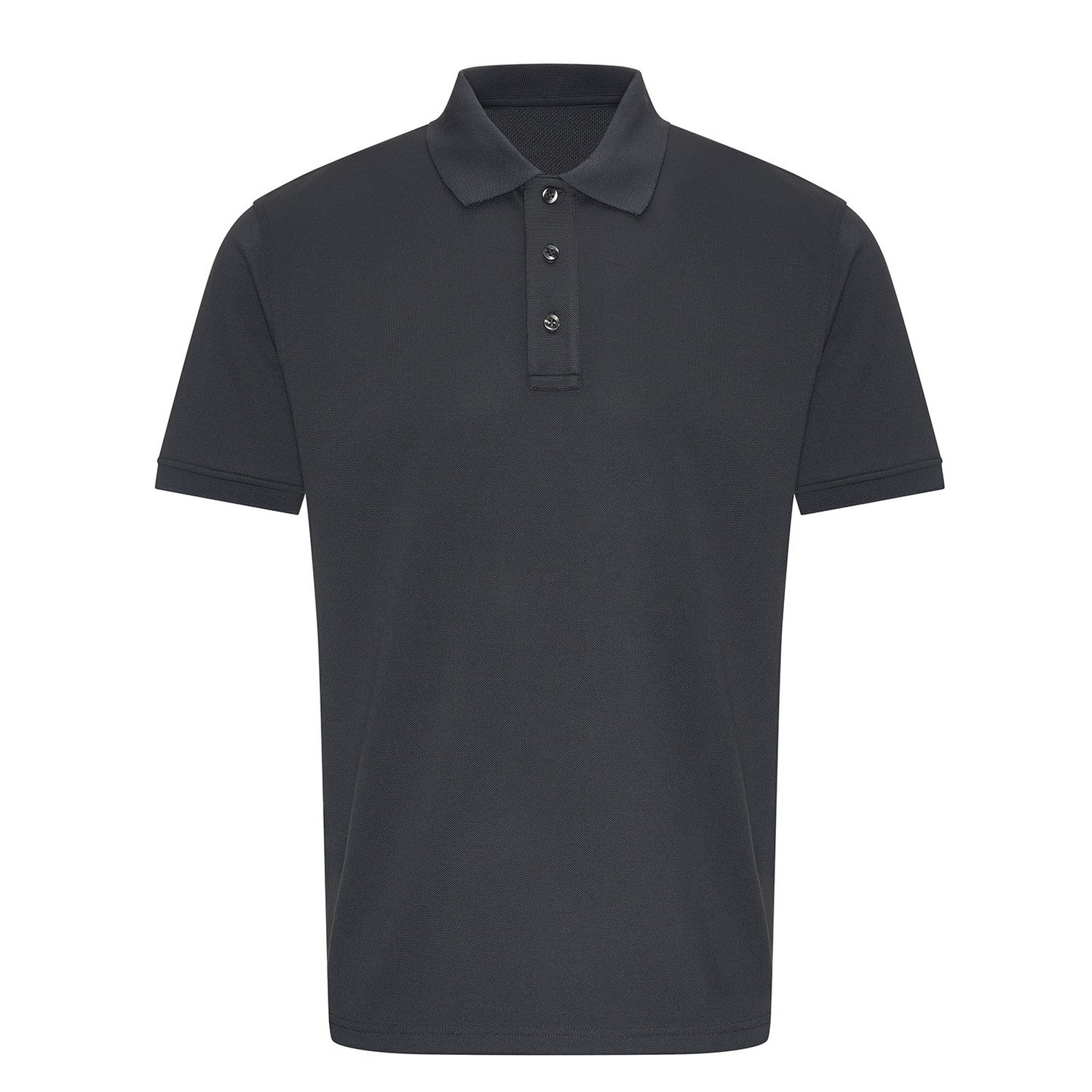 Solid Grey - Front - PRO RTX Mens Pro Wicking Polo Shirt