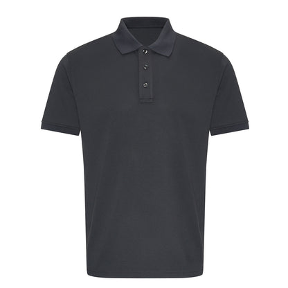 Solid Grey - Front - PRO RTX Mens Pro Wicking Polo Shirt