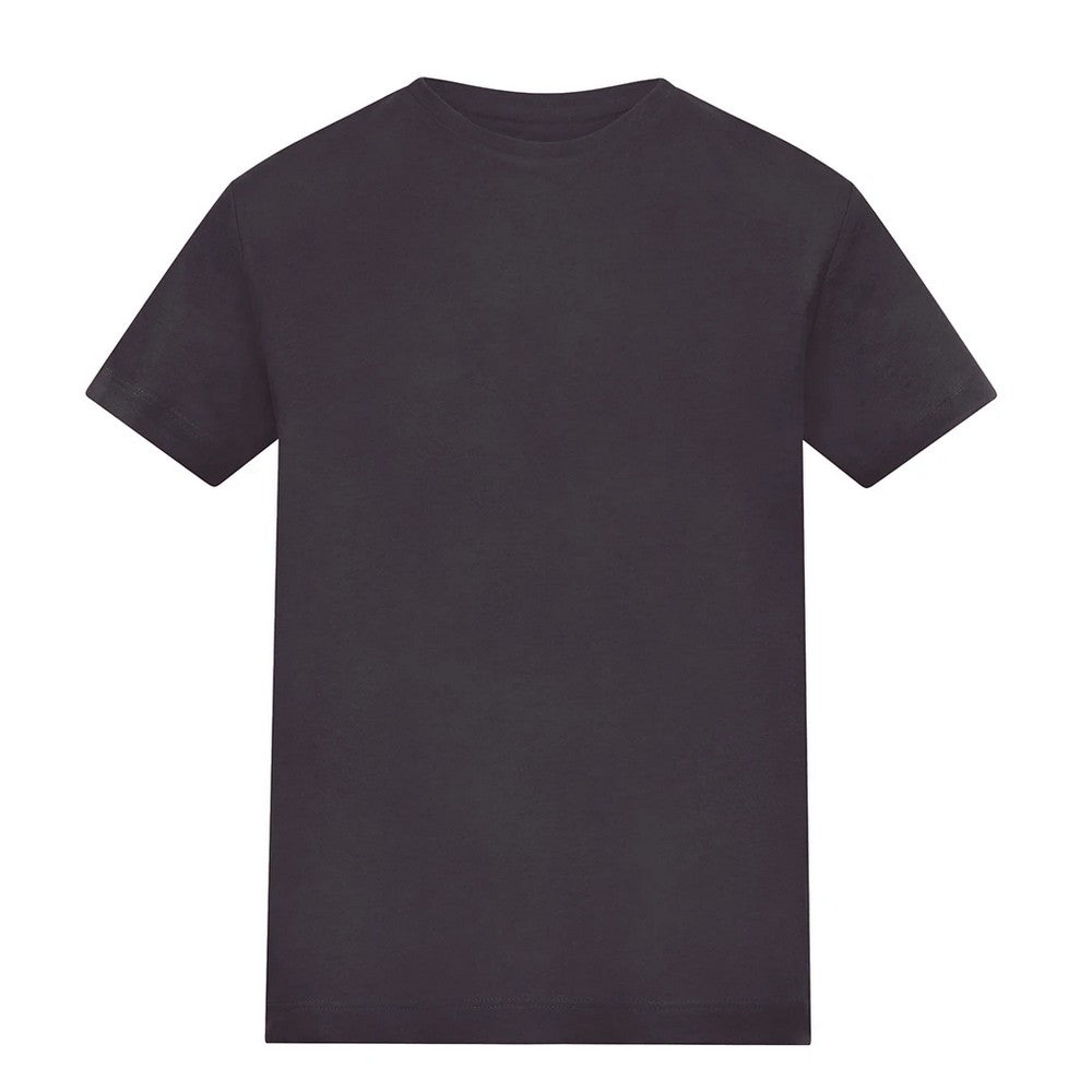 Solid Charcoal - Front - Awdis Childrens-Kids Plain T-Shirt