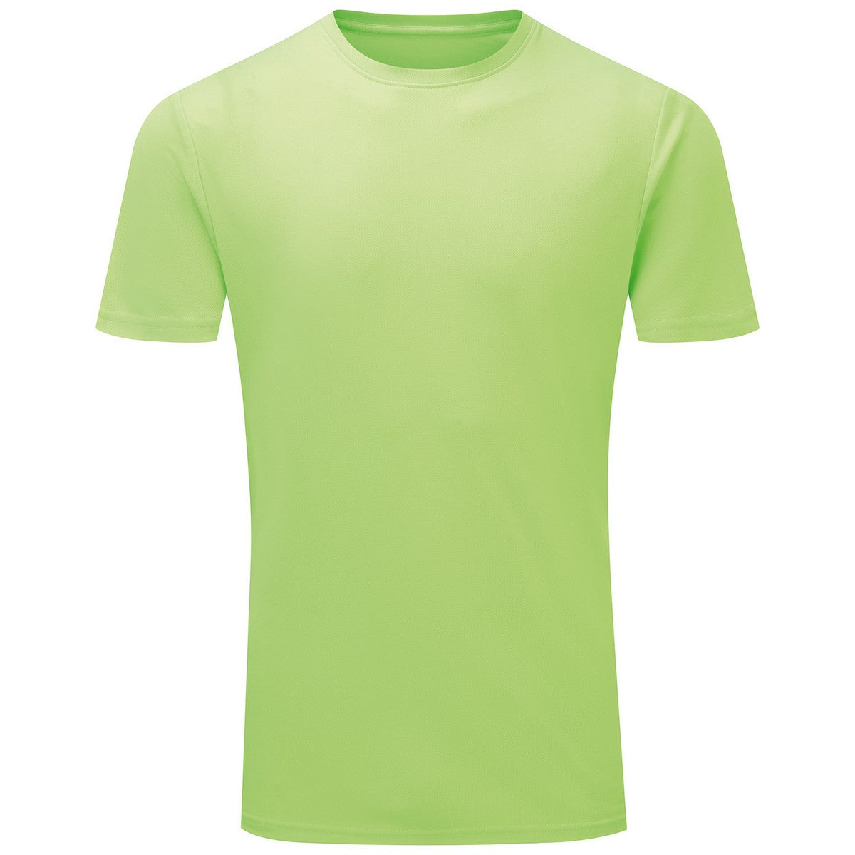 Lightning Green - Front - TriDri Mens Ion-Charge Textured Recycled T-Shirt