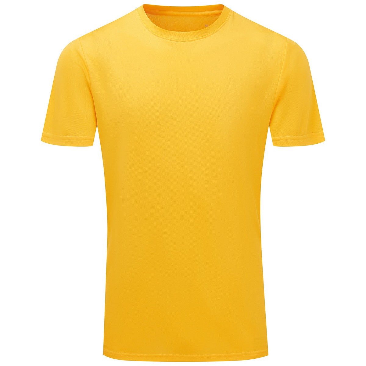 Sun Yellow - Front - TriDri Mens Ion-Charge Textured Recycled T-Shirt