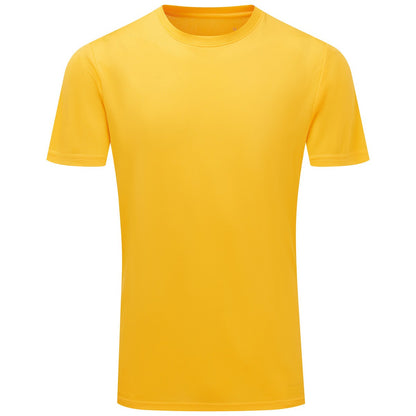 Sun Yellow - Front - TriDri Mens Ion-Charge Textured Recycled T-Shirt