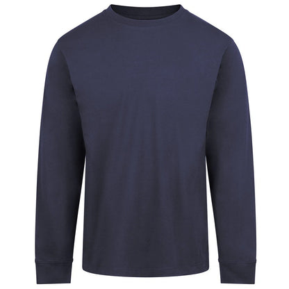 New French Navy - Front - Awdis Mens Long-Sleeved T-Shirt