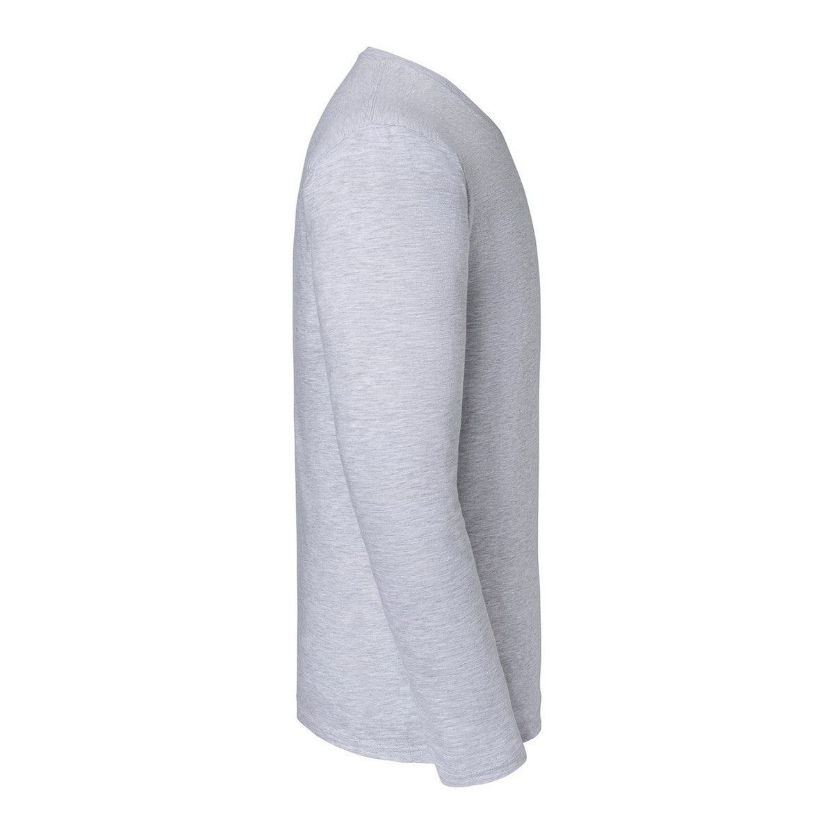 Heather Grey - Side - Fruit of the Loom Mens Iconic 195 Premium Long-Sleeved T-Shirt