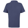 Navy - Back - Premier Mens Stud Heavyweight Plain Pique Polo Shirt