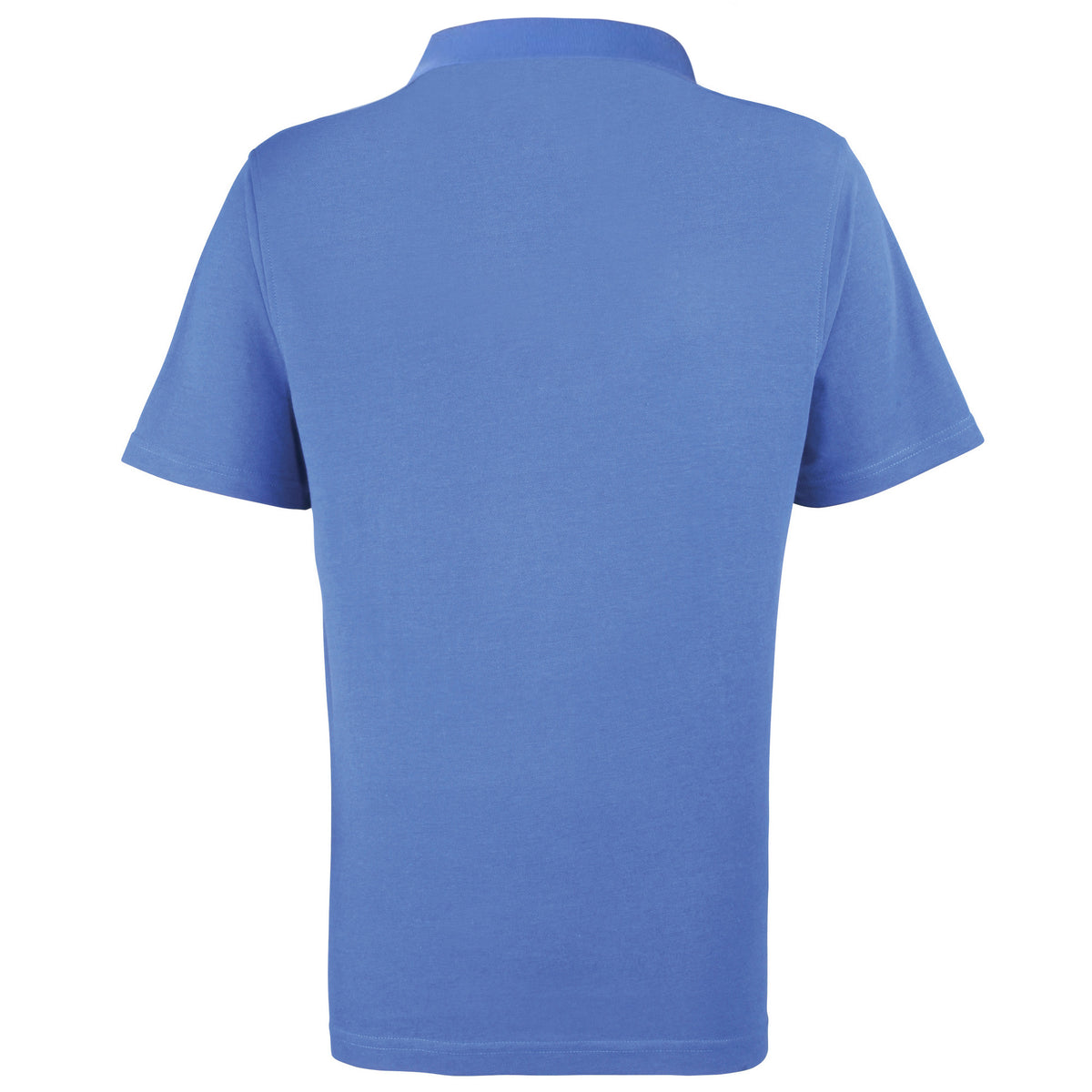 Royal - Back - Premier Mens Stud Heavyweight Plain Pique Polo Shirt
