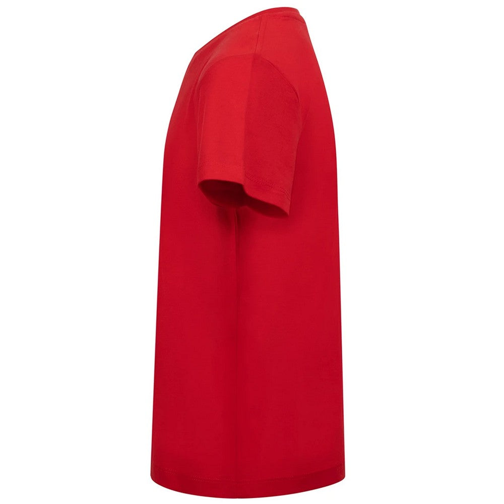 Fire Red - Side - Awdis Childrens-Kids Plain T-Shirt