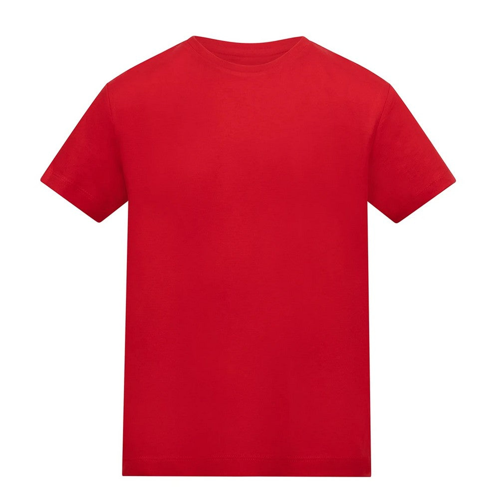 Fire Red - Front - Awdis Childrens-Kids Plain T-Shirt