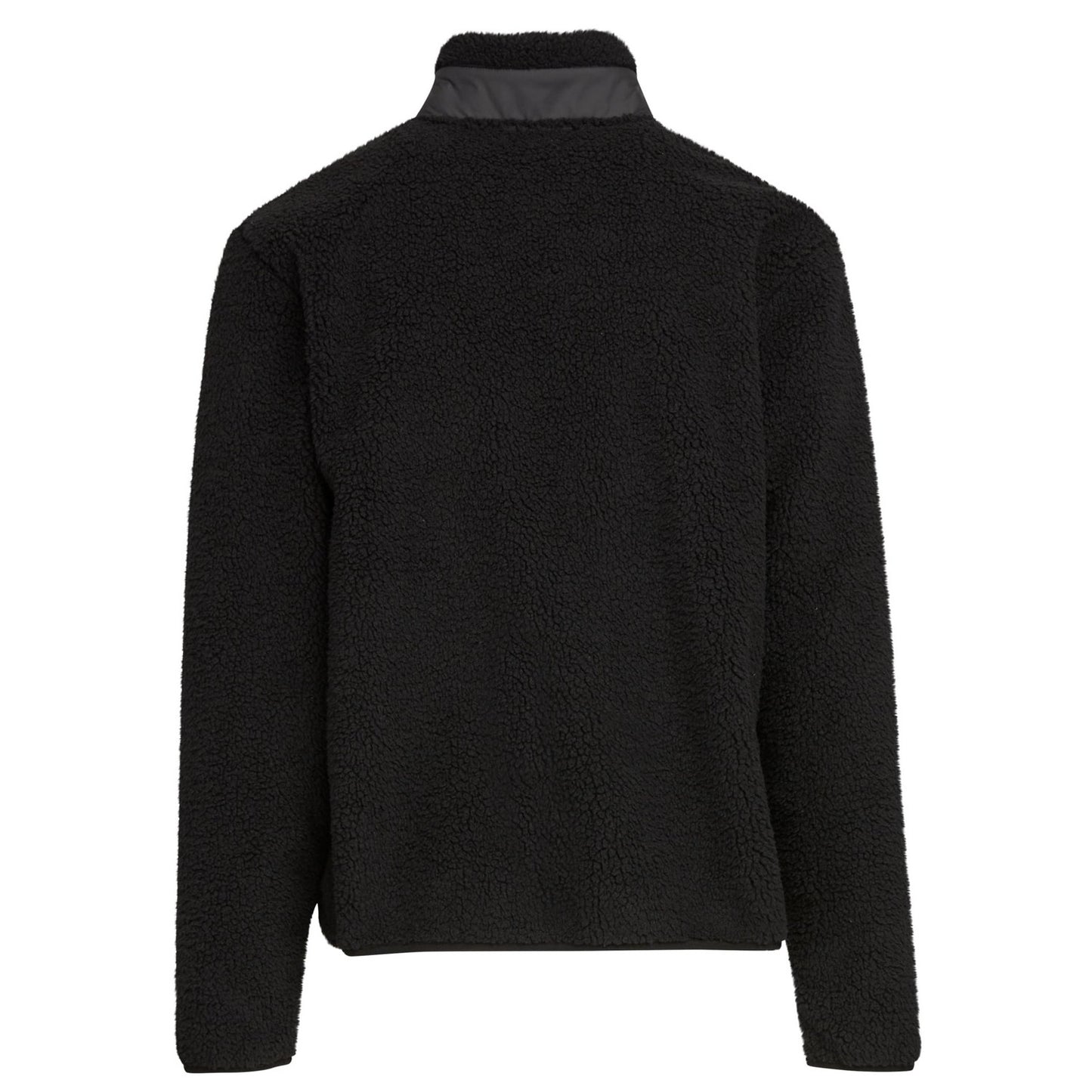 Black - Back - Build Your Brand Mens Bonded Sherpa Jacket