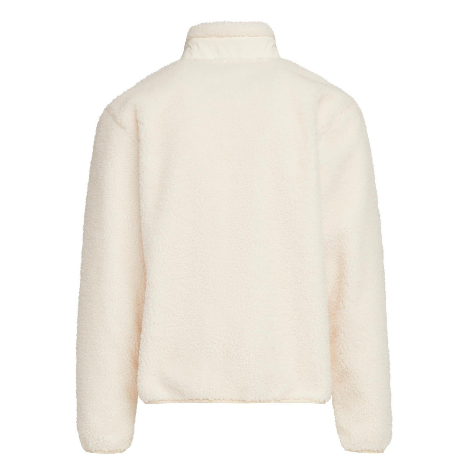 White Sand - Back - Build Your Brand Mens Bonded Sherpa Jacket